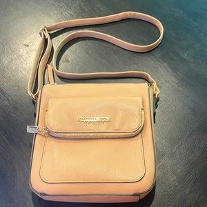 Jones New York Signature tan crossbody bag.